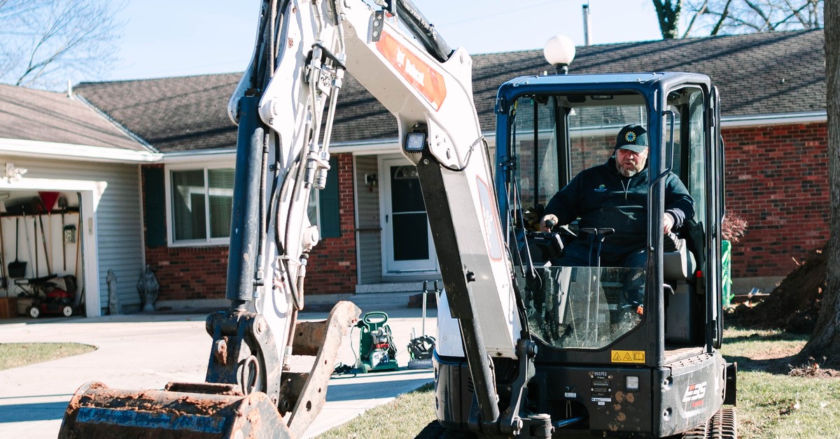 Sewer excavation in Kansas City